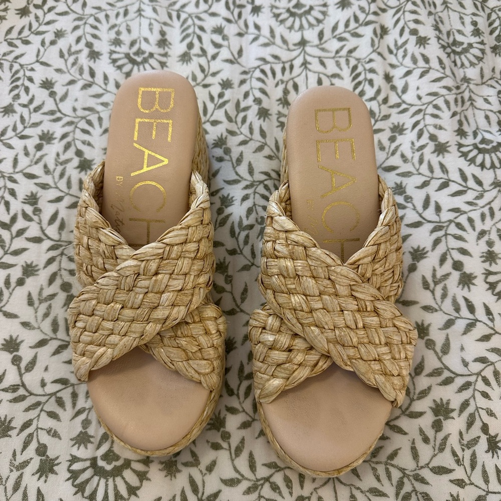 Beach by Matisse Platform Sandals Raffia 8